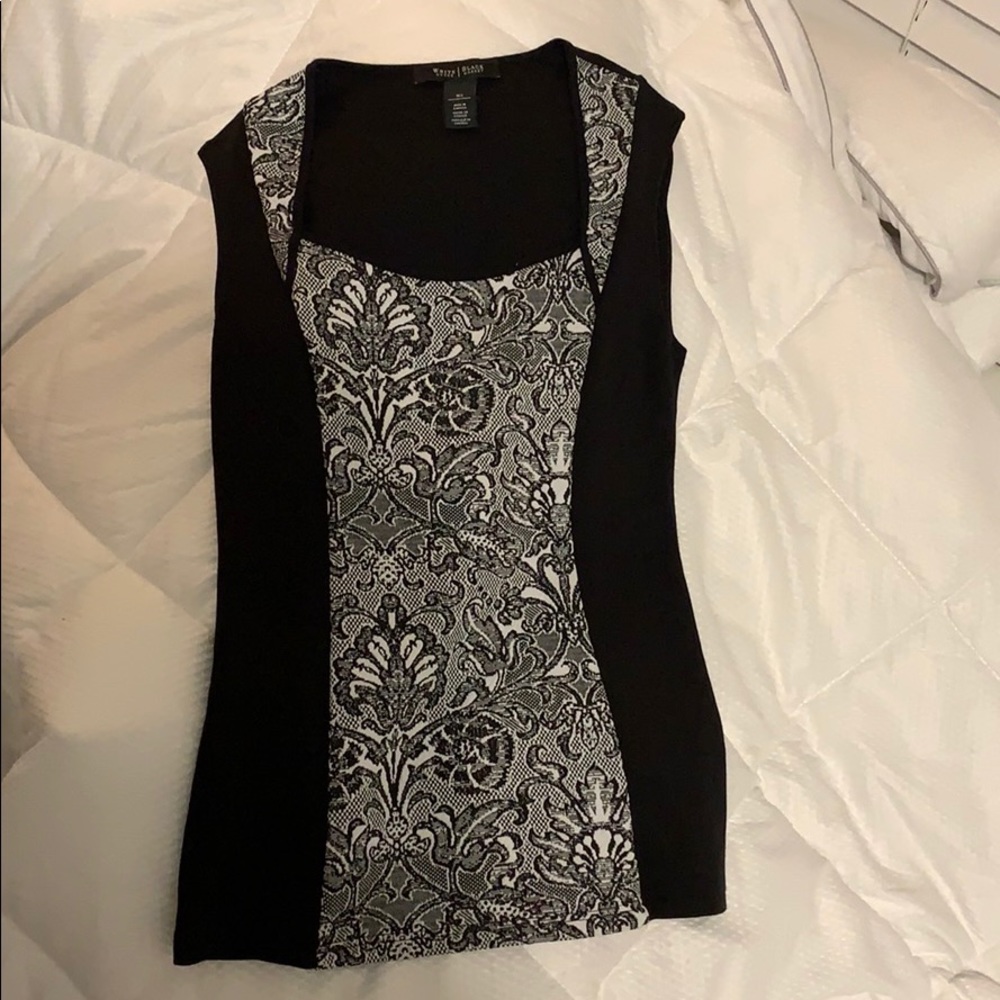 White House Black Market XS Black Blouse